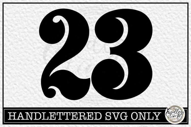 Vintage Number 23 SVG | Antique Postal Cancellation Number