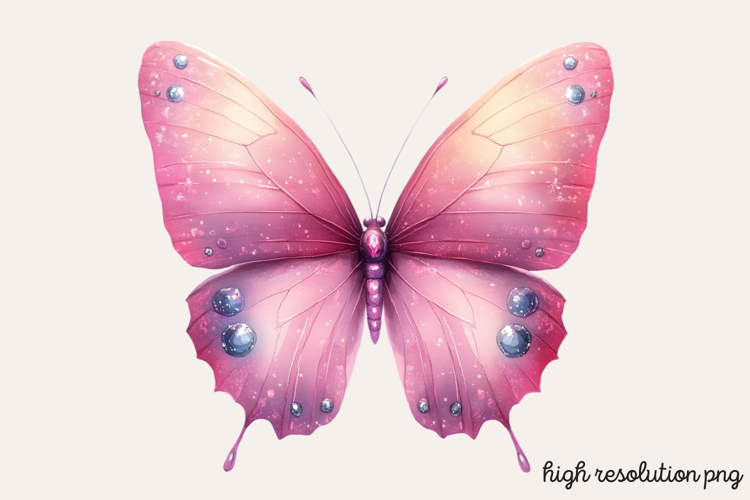 Pink Butterfly Clipart Image 10