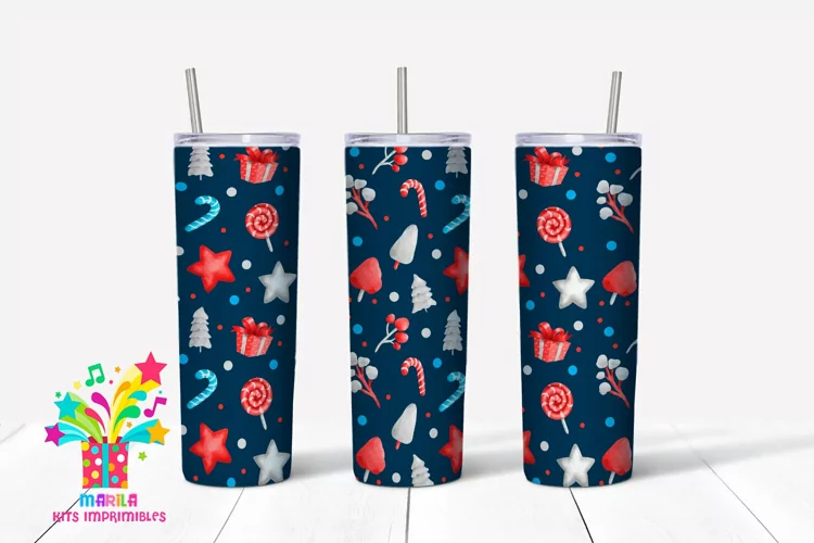 Merry Christmas Skinny tumbler Sublimation #19