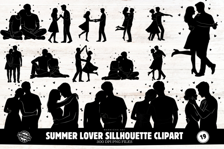 Summer Lover Sillhouette Clipart