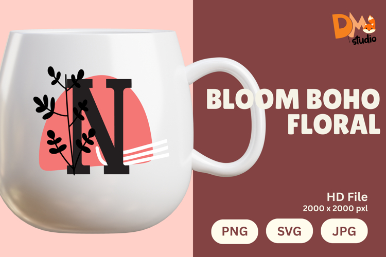Boho Floral Svg Image 17