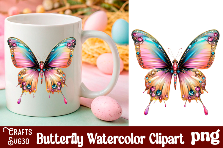 Watercolor Butterfly Clipart Image 19