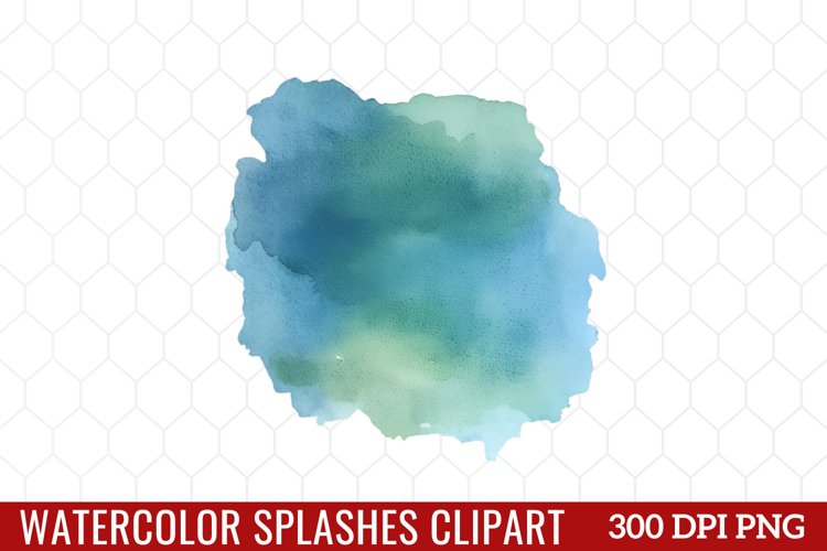 Watercolor Splash Clipart sublimation example image 1