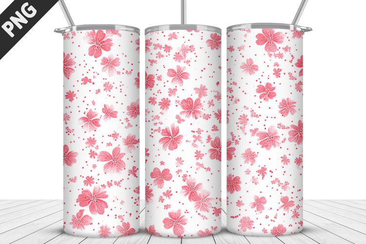 Valentine Flowers Tumbler Design | Valentine Tumbler Wrap