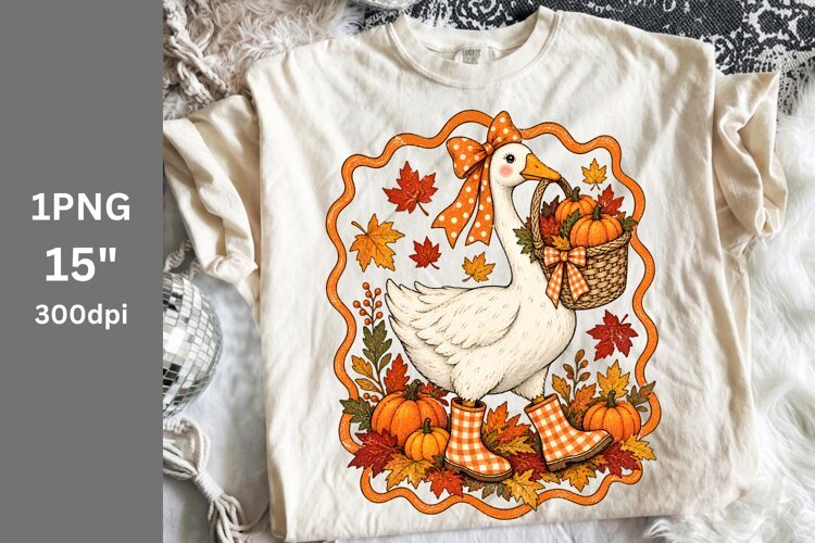 Fall PNG, Halloween PNG, Goose PNG example image 1