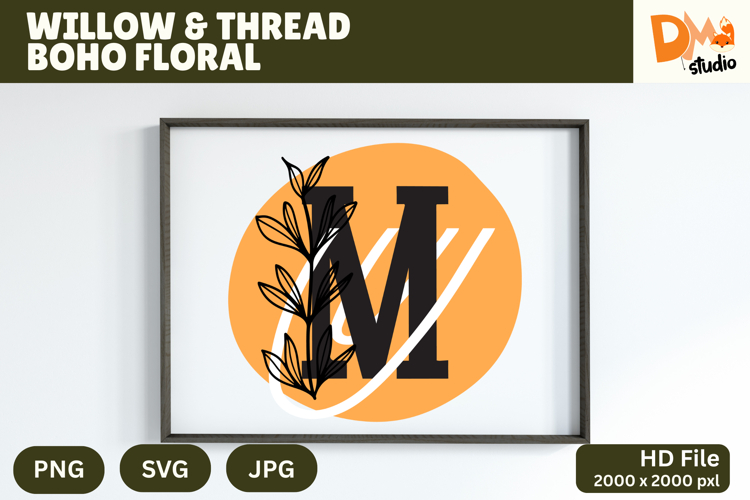 Willow   Thread Boho Floral Monogram