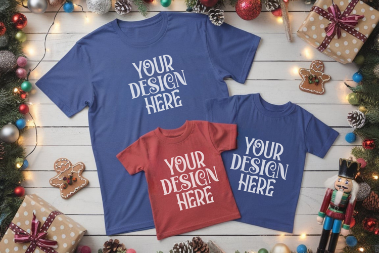 Christmas Family Matching Group T-Shirt Mockup