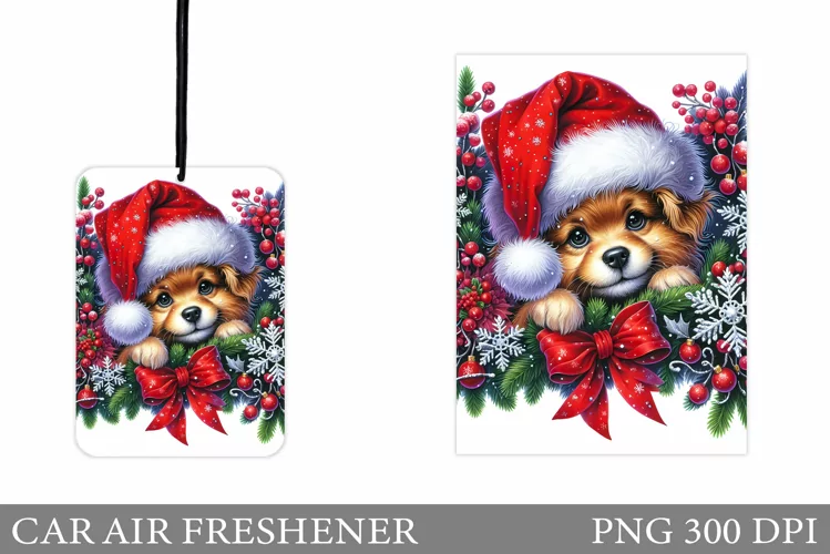 Cute Dog Car Air Freshener. Christmas Car Air Freshener