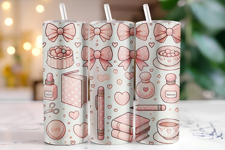 Bows & Books Tumbler Wrap | Sublimation | Tumblers