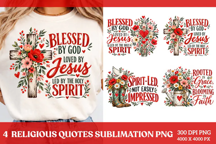4 Inspirational Christian Quotes PNG