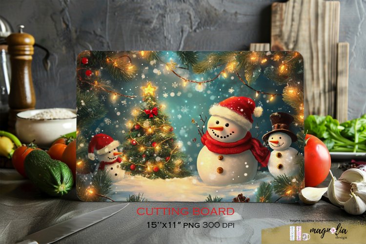 Kitchen cutting board | snowman sublimation png