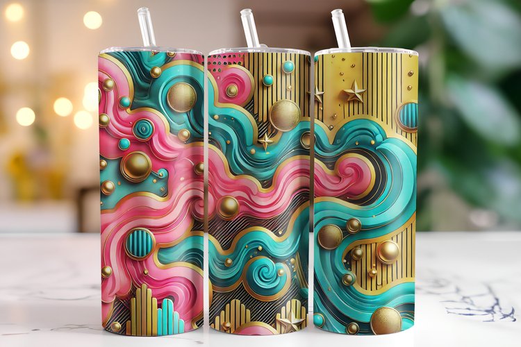Abstract Tumbler Wrap | Sublimation | Tumblers example image 1