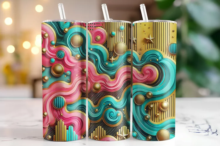 Abstract Tumbler Wrap | Sublimation | Tumblers