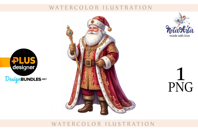 Christmas Santa in Elegant Attire example image 1