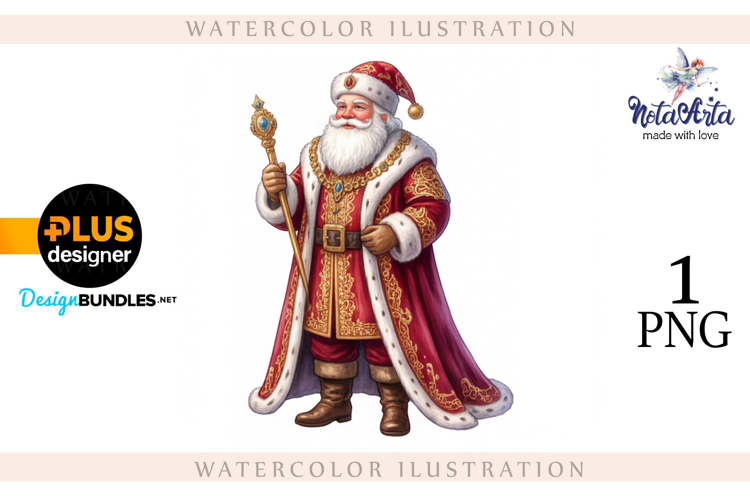 Christmas Santa in Elegant Attire