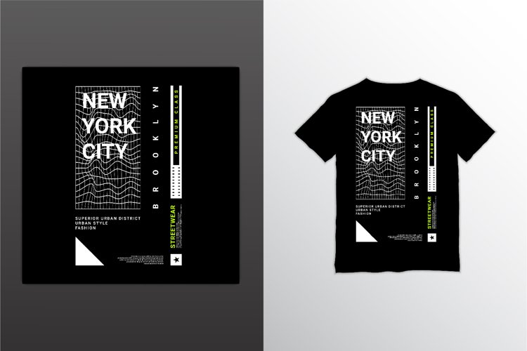 New york city writing design, suitable for screen printing example image 1