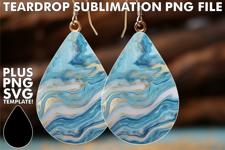 Marble Majesty in 3D: Sublimation Earring Creations