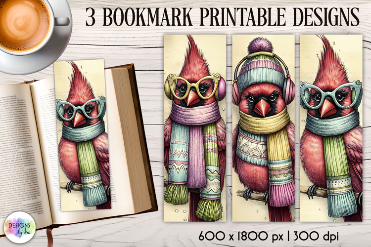 Vintage Winter Animals Bookmarks, Cute Retro Animal Bookmark
