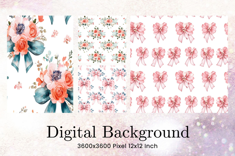 Flower Pattern Background Wallpaper Digital Paper_23