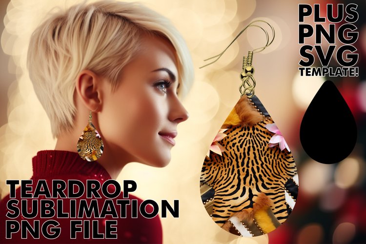 Western Sunflower Teardrop Earrings for Sublime