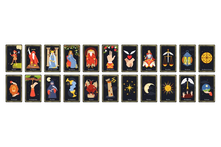 Major arcana tarot cards. Occult deck for divination with ch example image 1