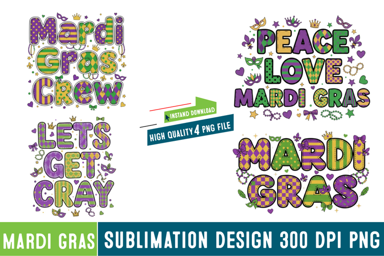 Mardi Gras Sublimation Design Image 8