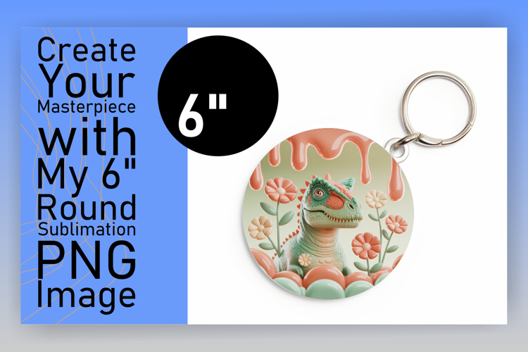 Dynamic Circle PNG for Coasters , Cute Dino