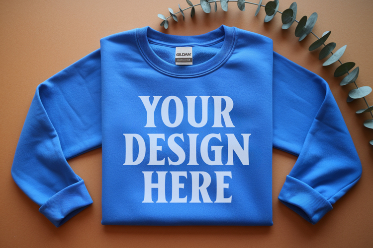 Royal Gildan 18000 Folded Flat Lay Mockups