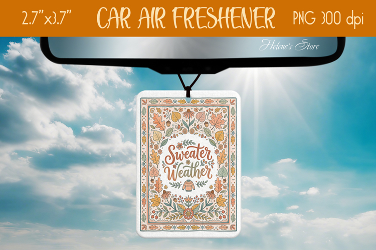 Sweater Weather Air Freshener Car design | Happy fall