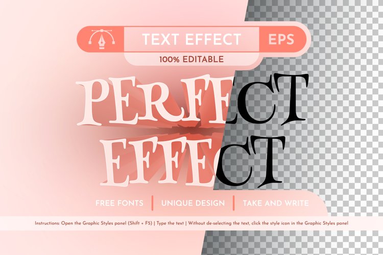 Perfect - Editable Text Effect, Font Style example image 1