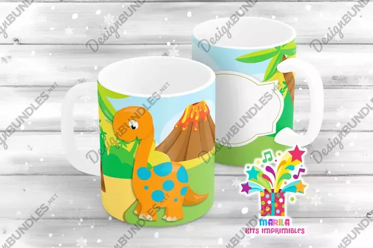 Dinosaur Mug Sublimation Designs #4