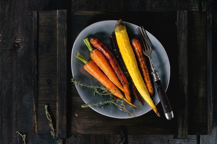 Baked colorful carrots example image 1