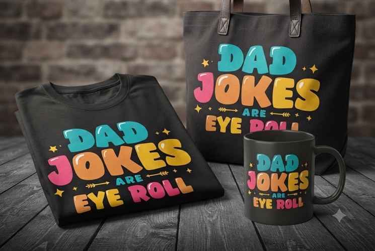 Dad Jokes Are Eye Roll PNG | Funny Father’s Day Design