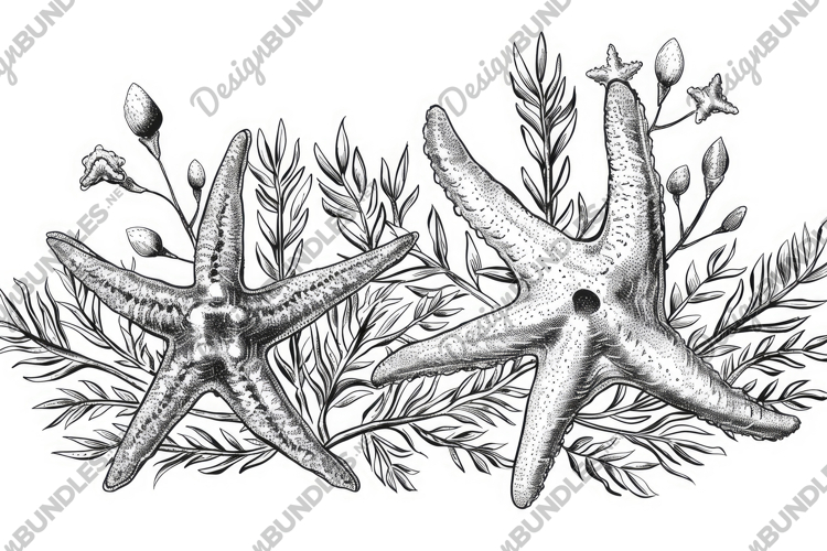 Starfish Clipart Black And White