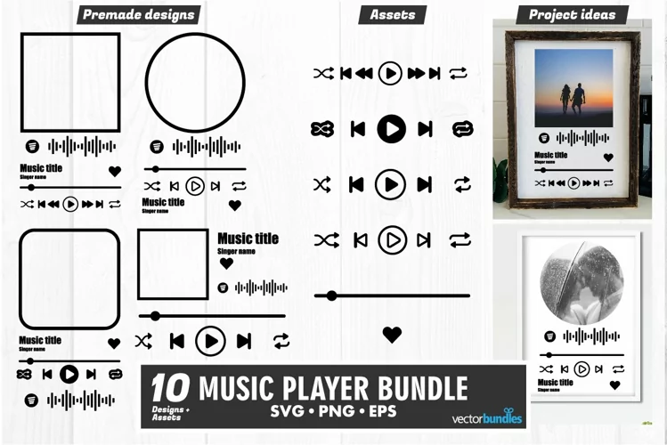 Music player acrylic art print svg