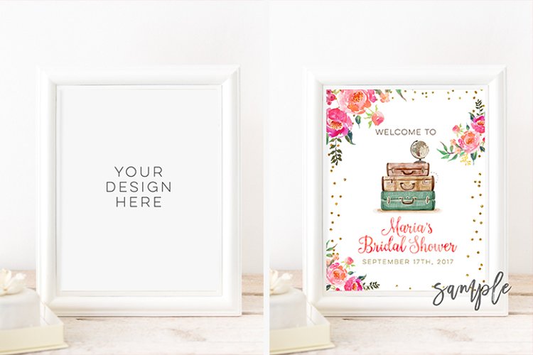 Digital print mockup, 8x10 DIGITAL White Frame Mockup, 16x20 24x30 Vertical DIGITAL WHITE Frame Mock up, Styled stock photography Wedding example image 1