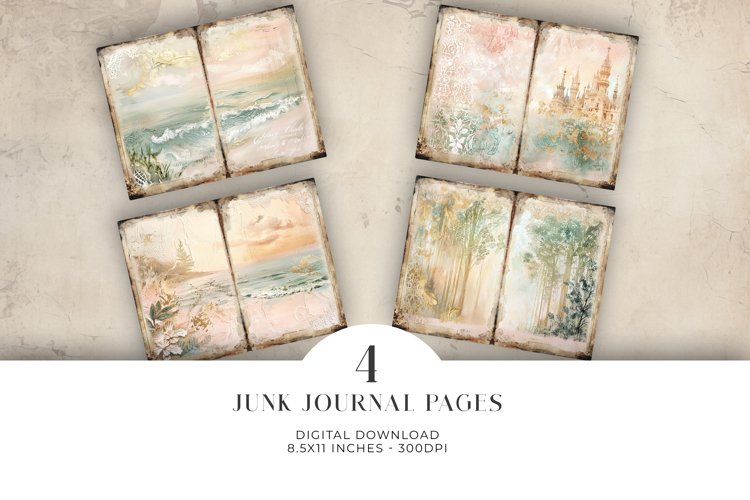 Wedding Junk Journal Digital Paper Bi-fold