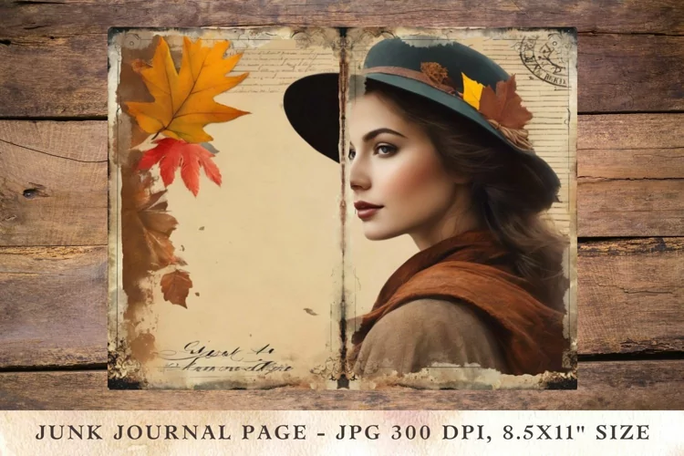 Printable Junk Journal Pages fall autumn 22