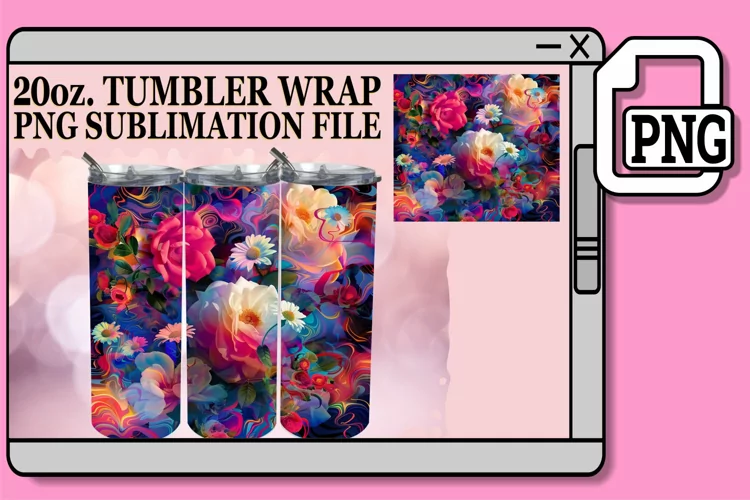 Dynamic Springtime Petals Tumbler Wrap 20oz