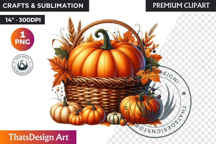 Rustic Harvest Fall clipart PNG, Autumn Pumpkin thanksgiving