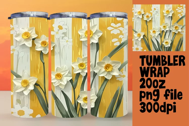 Vibrant Petal Stripe Tumbler Artistry