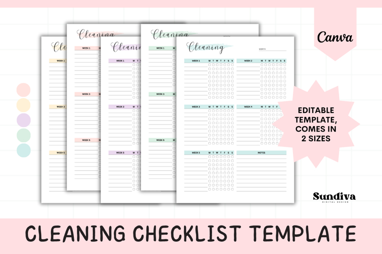 Editable Cleaning Checklist Template 4