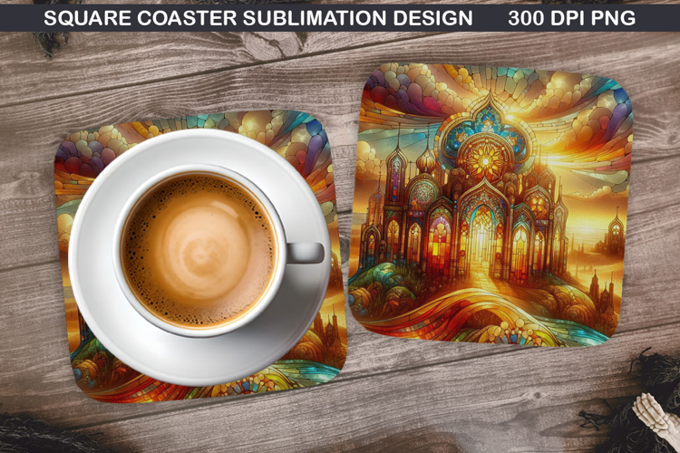Summer Coaster Sublimation, Summer Coaster PNG Design