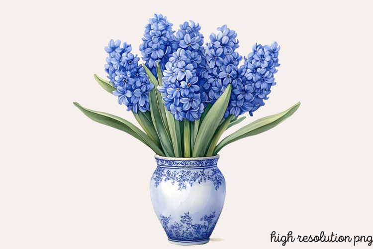 Blue Flower Clipart Image 8