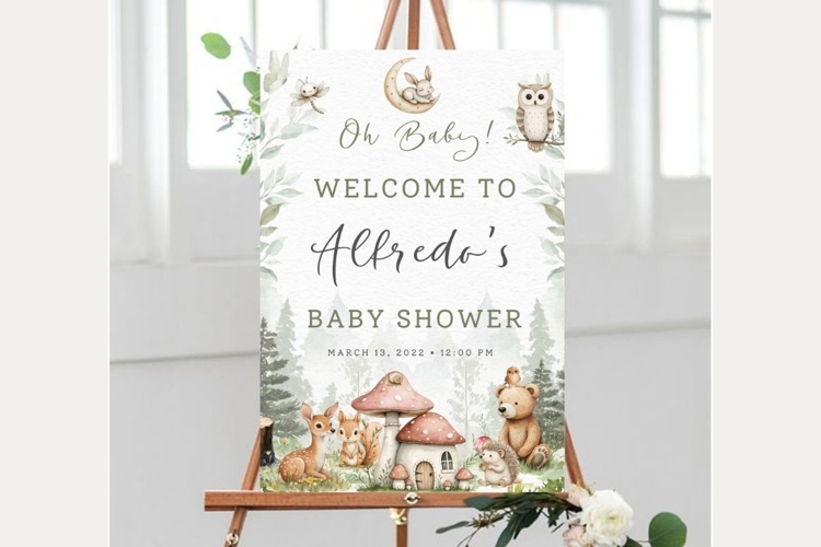 Baby Shower Welcome Sign Template 224 example image 1