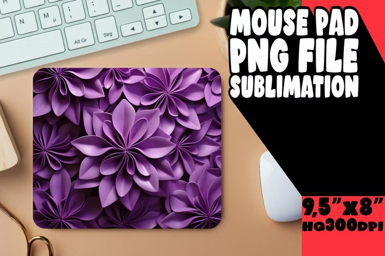 Discover 3D Blossom Elegance in Mouse Pads
