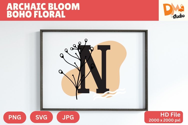 Floral Letter Svg Image 13