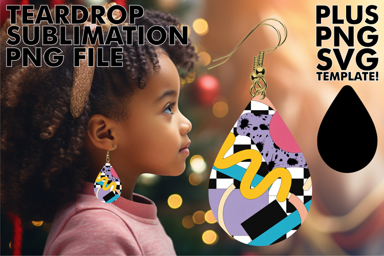 Precious Teardrop Earrings Design, Funky Pattern