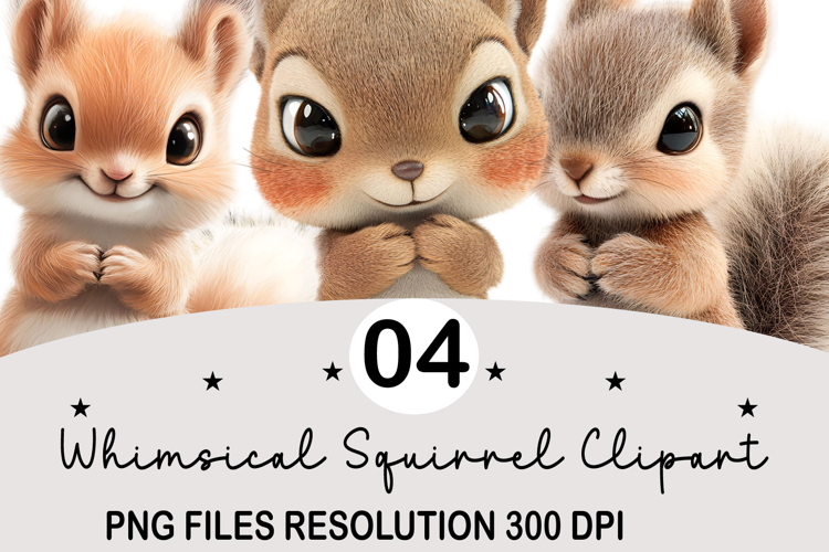 Whimsical Squirrel Clipart