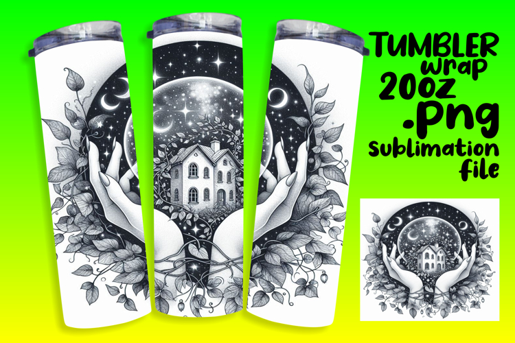 SLEEK 20oz PNG Tumbler Artwork , Mystic